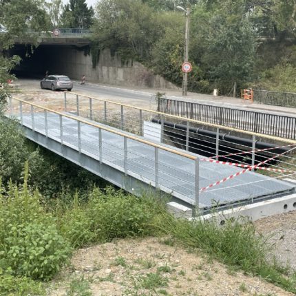 Vue d'ensemble de la première passerelle.