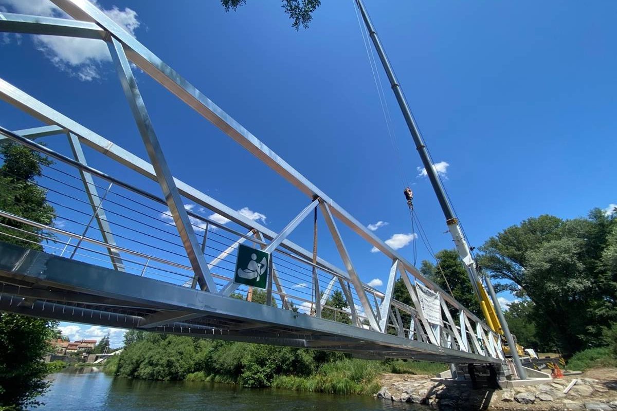 Passerelle vu du dessous