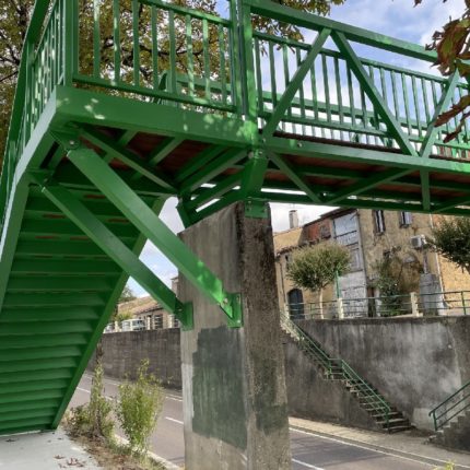 Passerelle vu du dessous