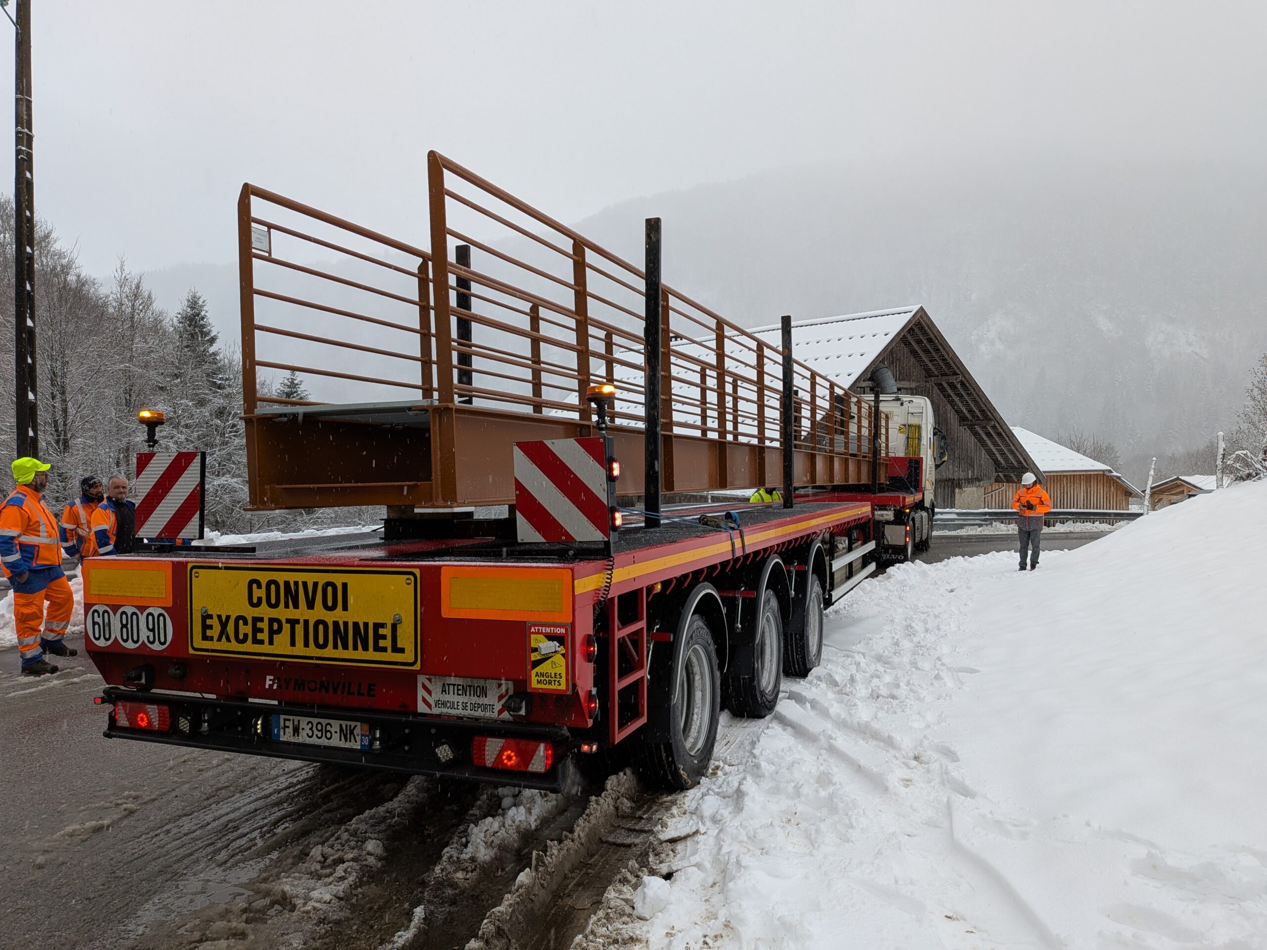 Transport de la passerelle