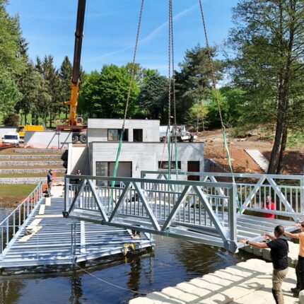 Mise en place de la passerelle